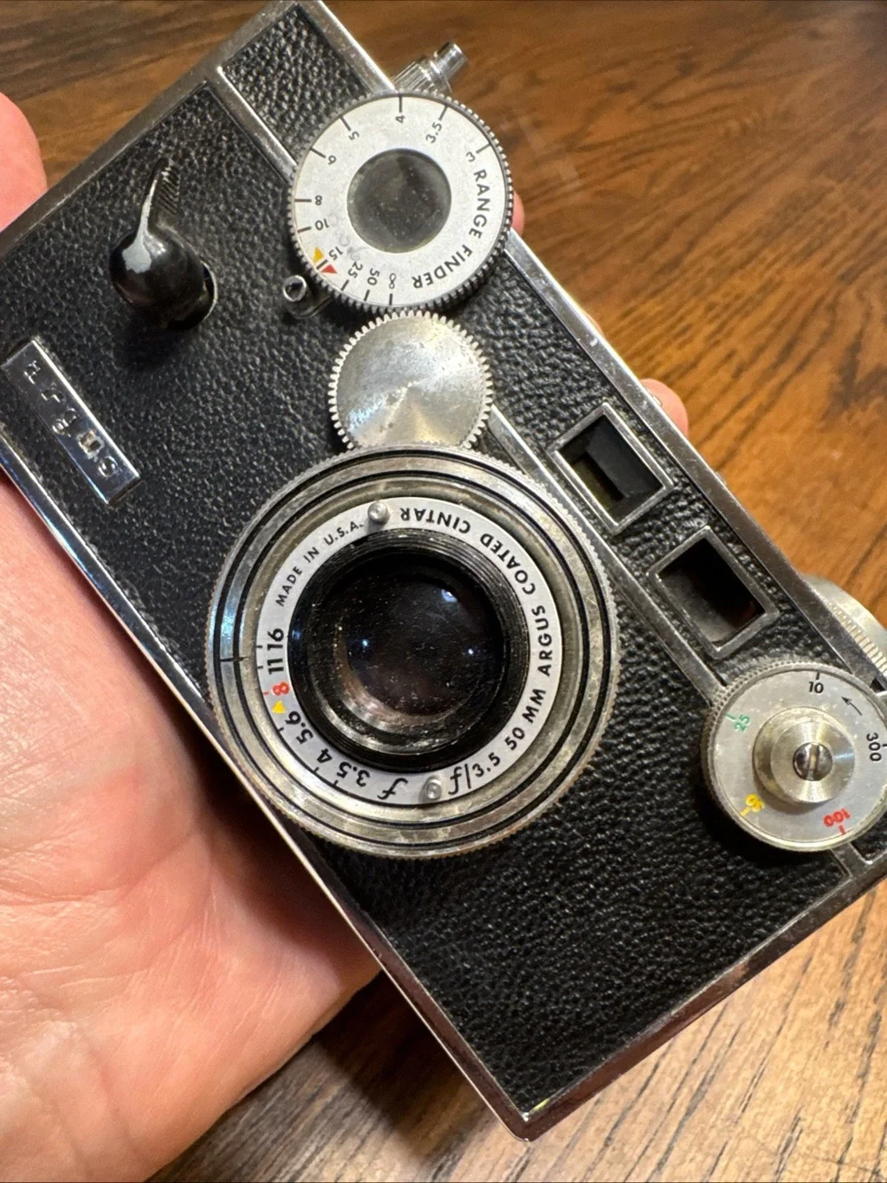 Vintage Argus f/3.5 lens 50mm Coated Cintar Film Camera | UNTESTED - Worn